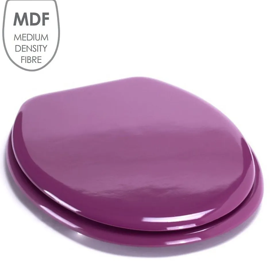 MSV Abattant wc MDF CLEO Violet Charnières Inox