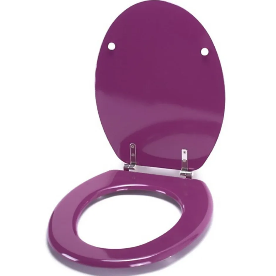 MSV Abattant wc MDF CLEO Violet Charnières Inox