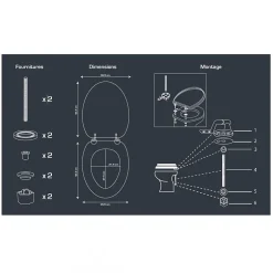 Guy Levasseur Abattant WC MDF compressé frein de chute* Abattant Wc