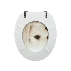 MSV Abattant wc MDF Dog SCOTT Beige Charnières Inox* Abattant Wc