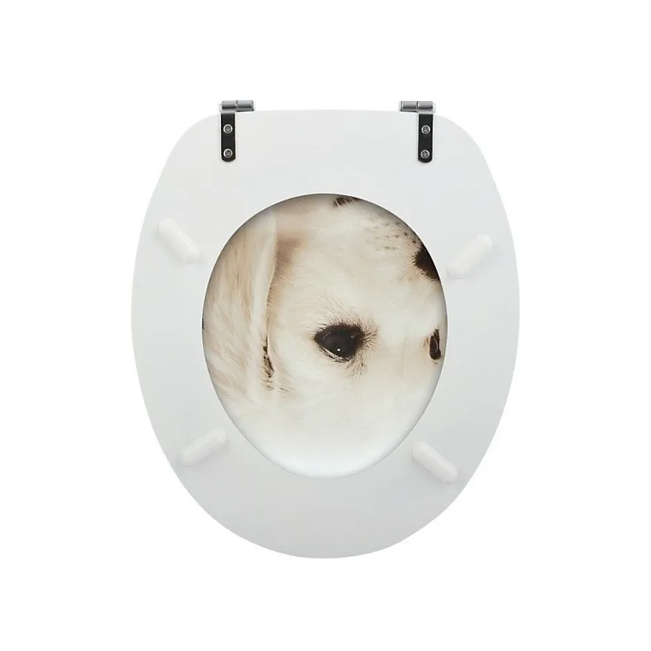 MSV Abattant wc MDF Dog SCOTT Beige Charnières Inox* Abattant Wc