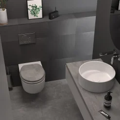 Gelco Design Abattant wc mdf effet beton soft close