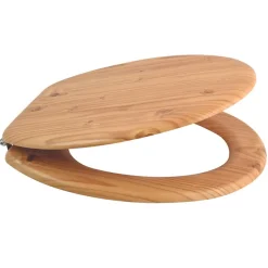 MSV Abattant wc MDF en Décor Pin Marron Charnières Inox* Abattant Wc