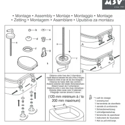 MSV Abattant wc MDF en Décor Pin Marron Charnières Inox* Abattant Wc