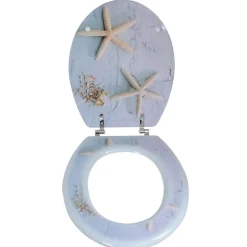 MSV Abattant wc MDF Etoile de mer Charnières Inox* Abattant Wc