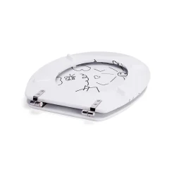 MSV Abattant wc MDF Jardin d'enfants Charnières Inox