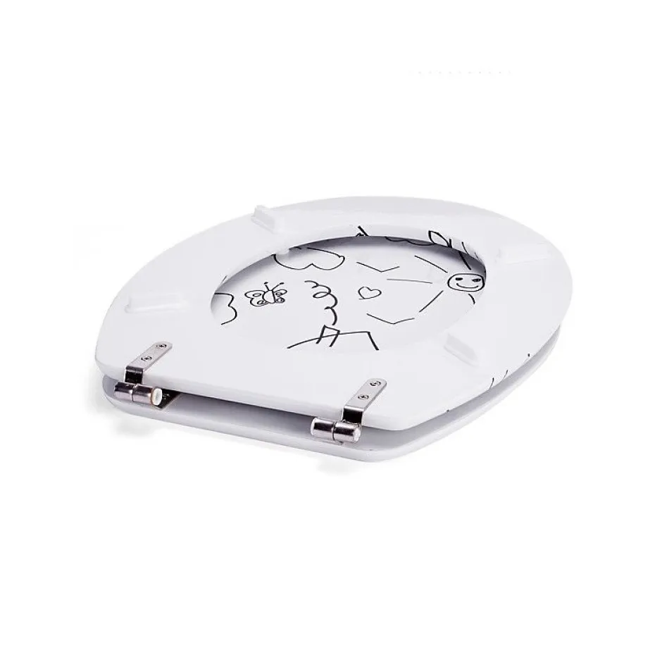 MSV Abattant wc MDF Jardin d'enfants Charnières Inox