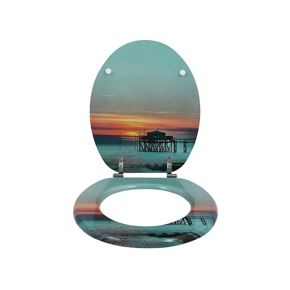 MSV Abattant wc MDF SUNSET Charnières Inox* Abattant Wc