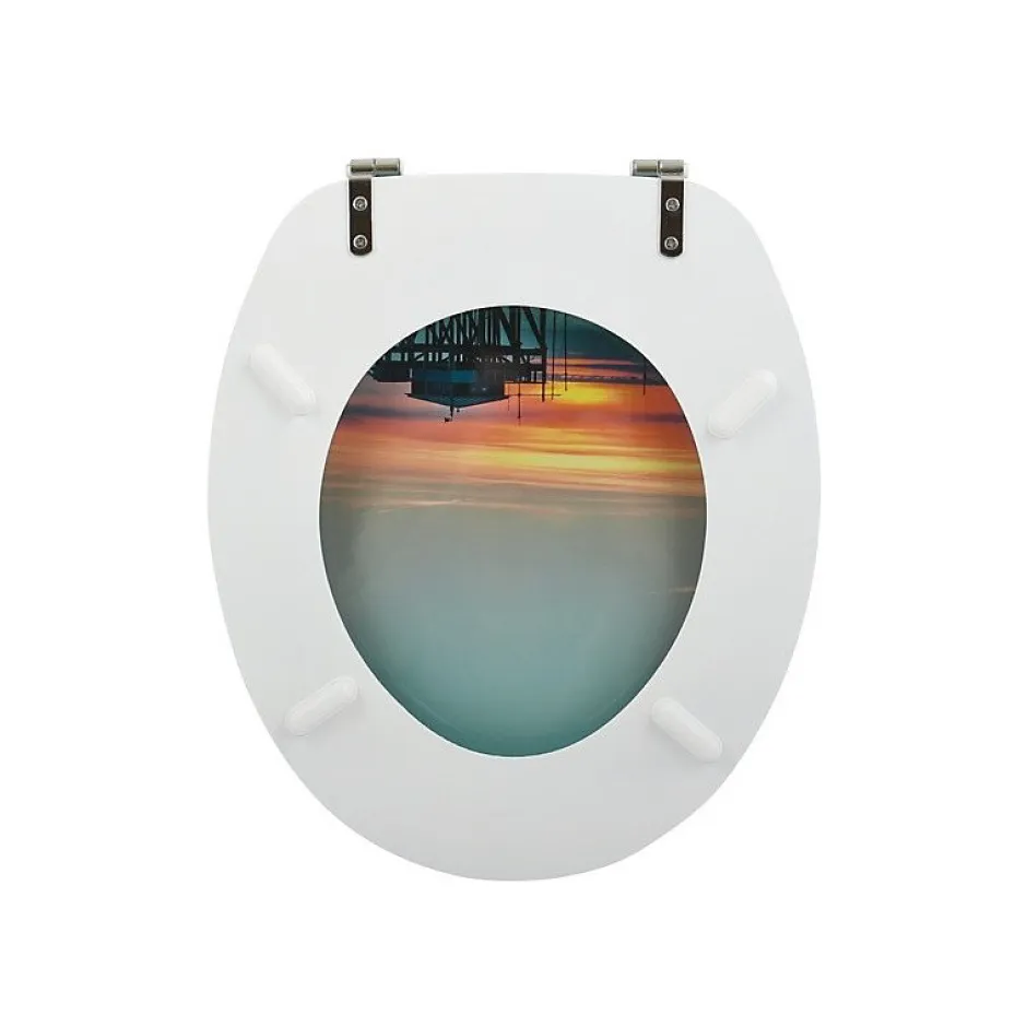 MSV Abattant wc MDF SUNSET Charnières Inox* Abattant Wc