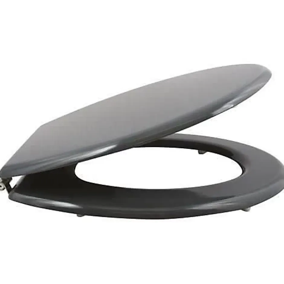 MSV Abattant WC - MDF - Charnières inox - Anthracite