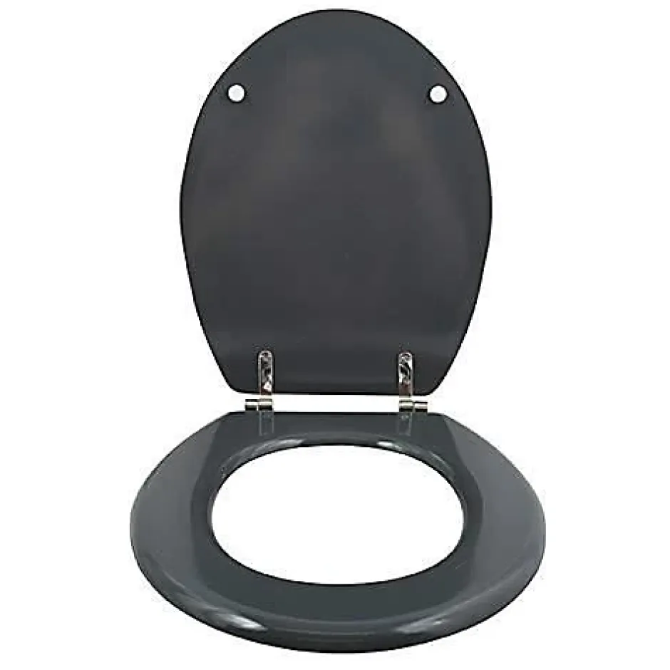 MSV Abattant WC - MDF - Charnières inox - Anthracite