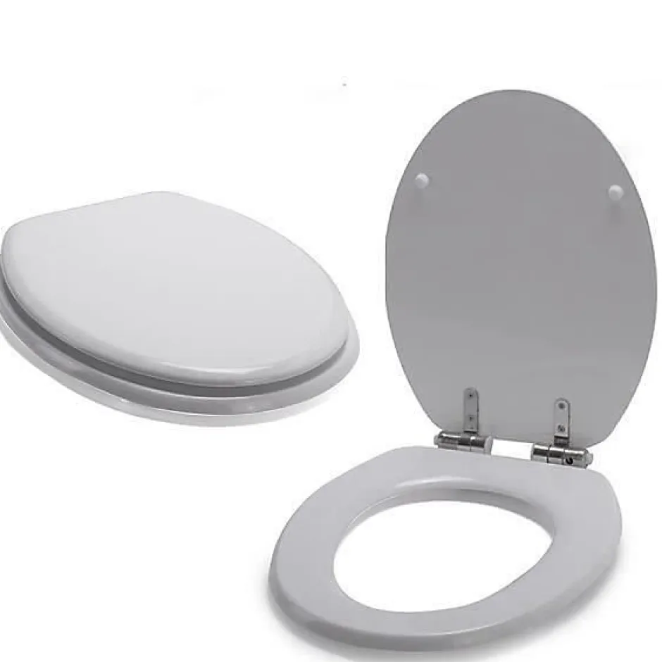 MSV Abattant WC - MDF - Fermeture lente - Blanc* Abattant Wc