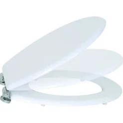MSV Abattant WC - MDF - Fermeture lente - Blanc* Abattant Wc