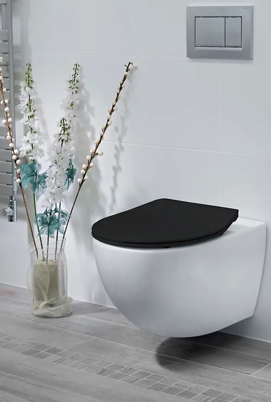 Bemis Abattant WC noir mat avec frein de chute déclipsable