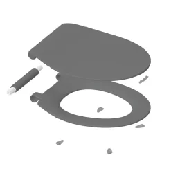 Bemis Abattant WC noir mat avec frein de chute déclipsable