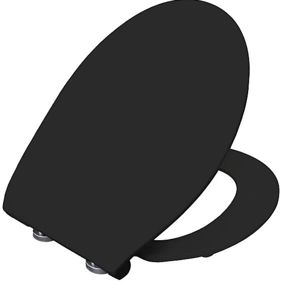 Bemis Abattant WC noir mat avec frein de chute déclipsable