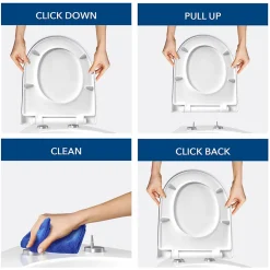 Bemis Abattant WC noir mat avec frein de chute déclipsable