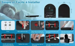 Todot Abattant WC Noir Déclipsable Forme D avec Frein de Chute