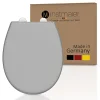 Instmaier Abattant WC ovale en duroplast gris avec frein de chute ALMA* Abattant Wc