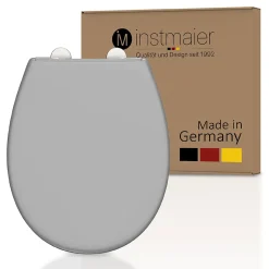 Instmaier Abattant WC ovale en duroplast gris avec frein de chute ALMA* Abattant Wc