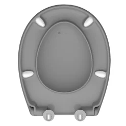 Instmaier Abattant WC ovale en duroplast gris avec frein de chute ALMA* Abattant Wc