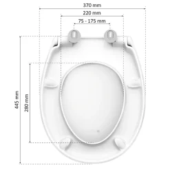 Instmaier Abattant WC ovale en duroplast blanc avec frein de chute ALMA