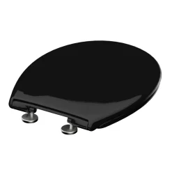 Instmaier Abattant WC ovale en duroplast noir avec frein de chute ALMA* Abattant Wc