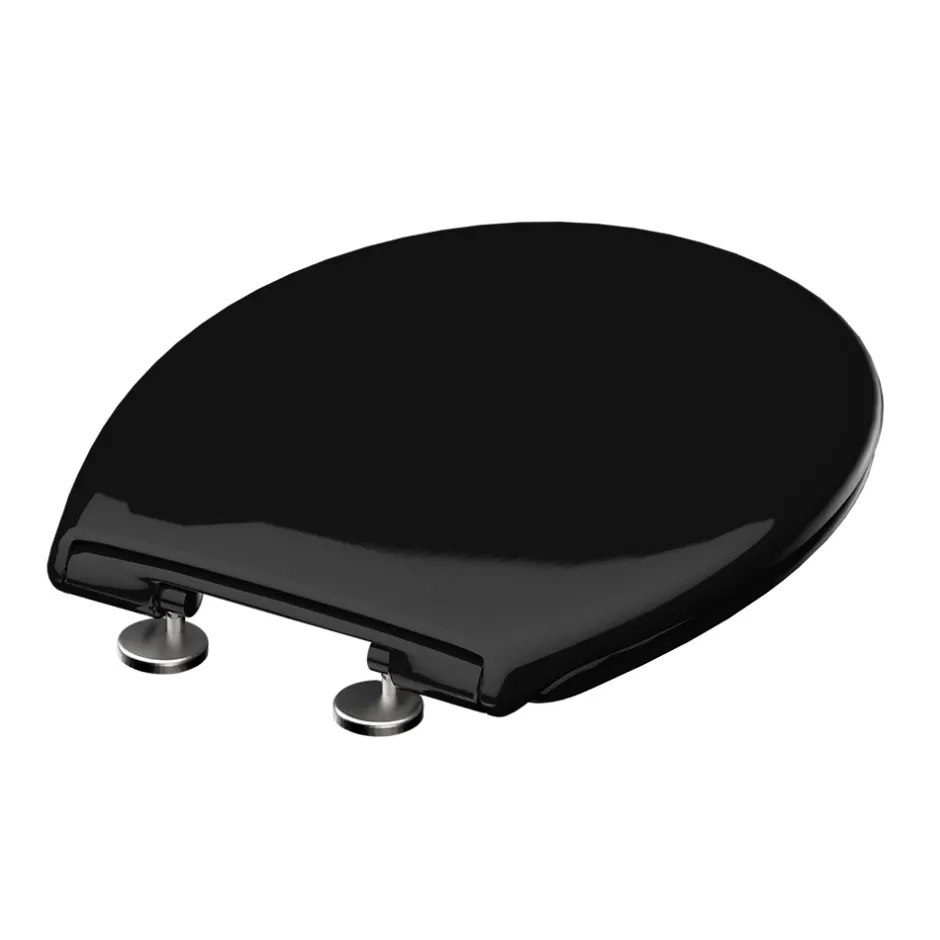 Instmaier Abattant WC ovale en duroplast noir avec frein de chute ALMA* Abattant Wc