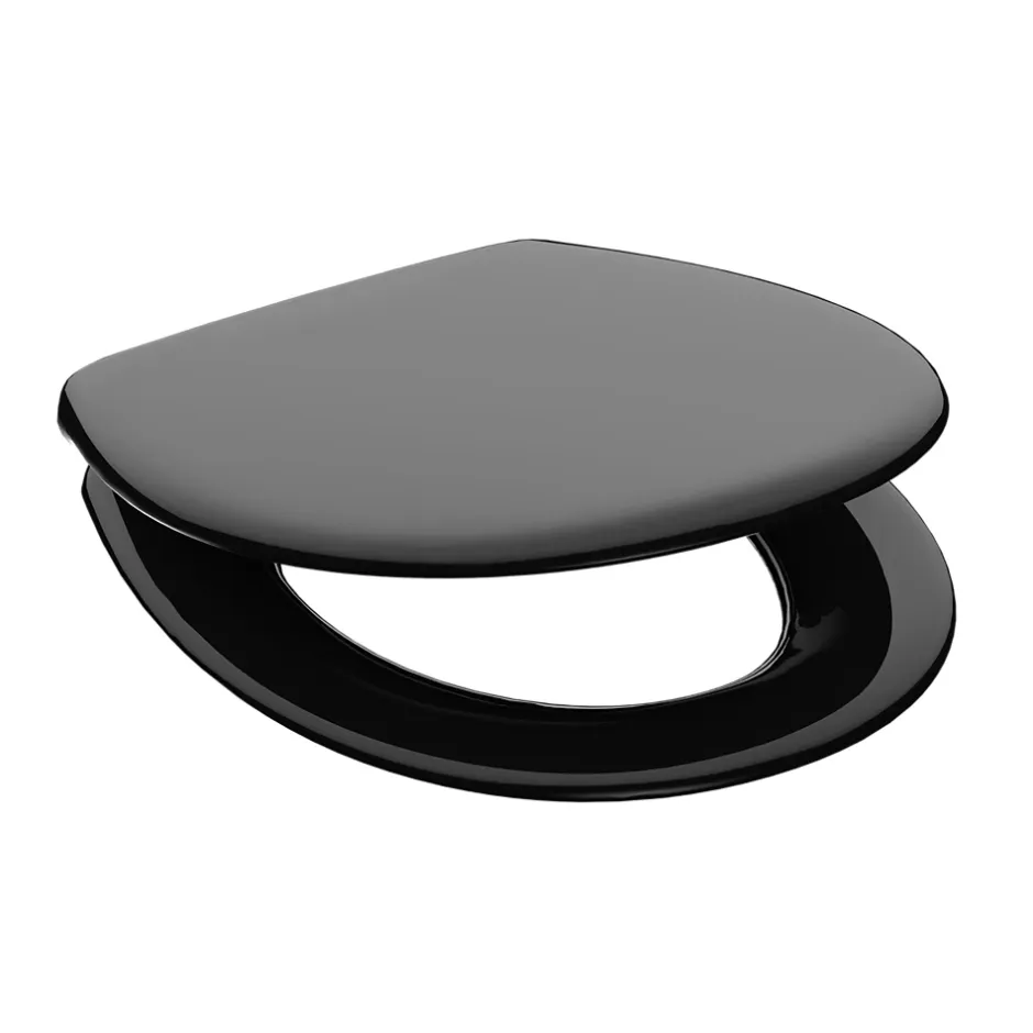 Instmaier Abattant WC ovale en duroplast noir avec frein de chute ALMA* Abattant Wc