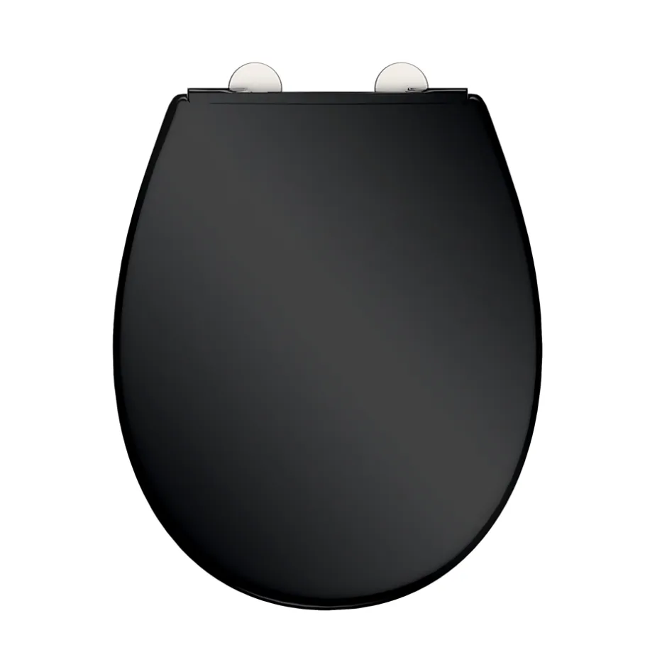 Instmaier Abattant WC ovale en duroplast noir avec frein de chute ALMA* Abattant Wc