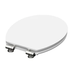 Instmaier Abattant WC ovale en MDF blanc avec frein de chute GAIA
