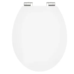 Instmaier Abattant WC ovale en MDF blanc avec frein de chute GAIA