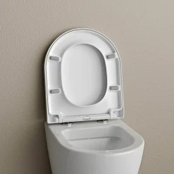 Bernstein Abattant WC plastique Lunette WC, Cuvette toilette fermeture en douceur - Blanc - 42,5x36,3x4,9cm - U1009