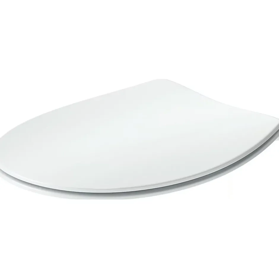 Duravit Abattant WC plastique Ovale Blanc, Lunette toilettes universel à frein de chute / fermeture amortie - 37,3x43,3x5cm - Univavo* Abattant Wc