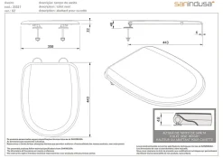 Sanindusa Abattant WC pour WC Aveiro ABS blanc (non universel)* Abattant Wc