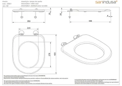 Sanindusa Abattant WC pour WC Aveiro ABS blanc (non universel)* Abattant Wc