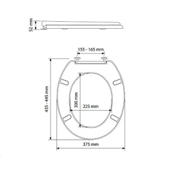 Olfa Abattant WC RD 2 Inox - blanc - ref :7RD9001D* Abattant Wc