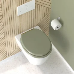 Gelco Design Abattant wc samba mdf kaki déclipsable soft close