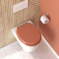 Gelco Design Abattant wc samba mdf terracota déclipsable soft close* Abattant Wc