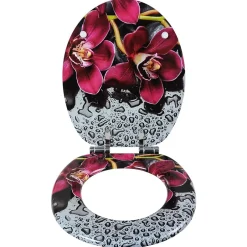 Helloshop26 Abattant WC siège de toilette en mdf rouge