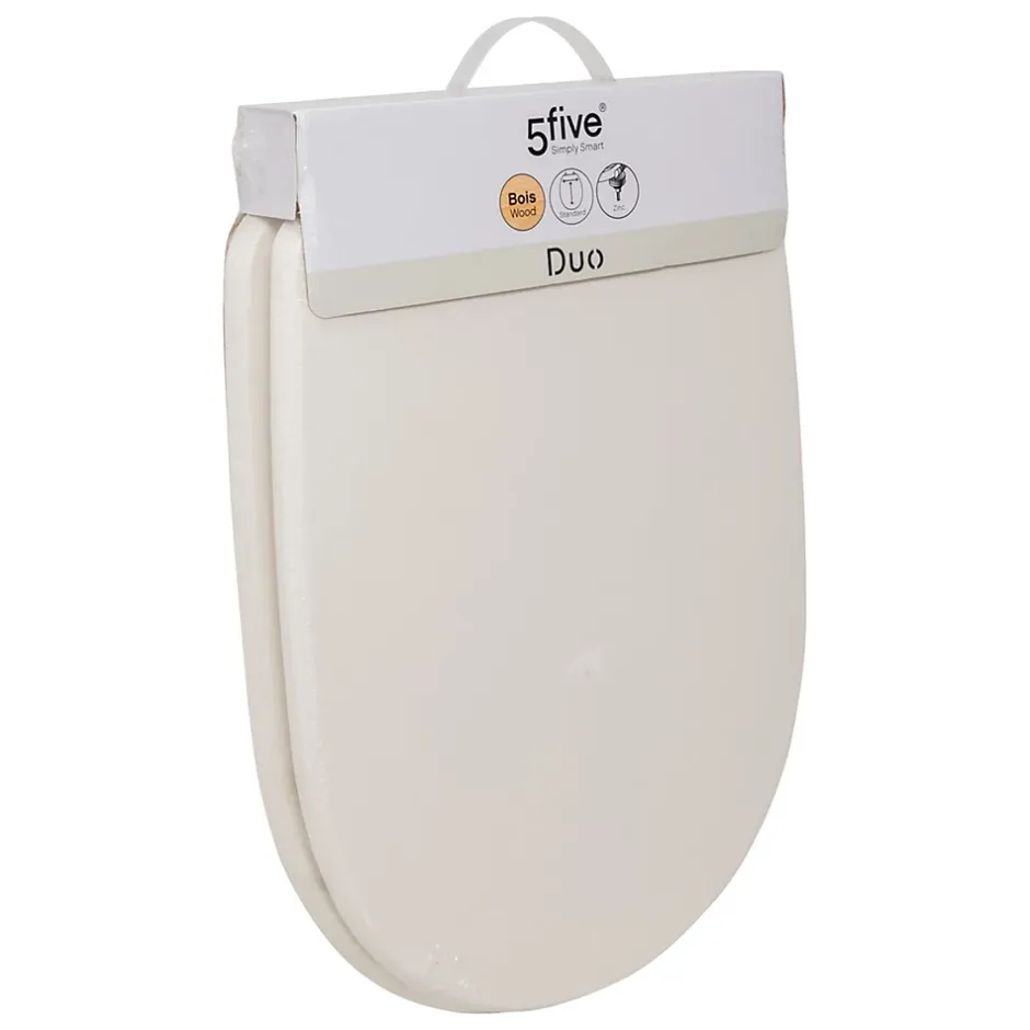 5Five Abattant WC standard coloris ivoire, Duo* Abattant Wc