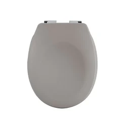 Spirella Abattant wc Thermo dur avec frein de chute NEELA Taupe mat Charnières ABS Chromé