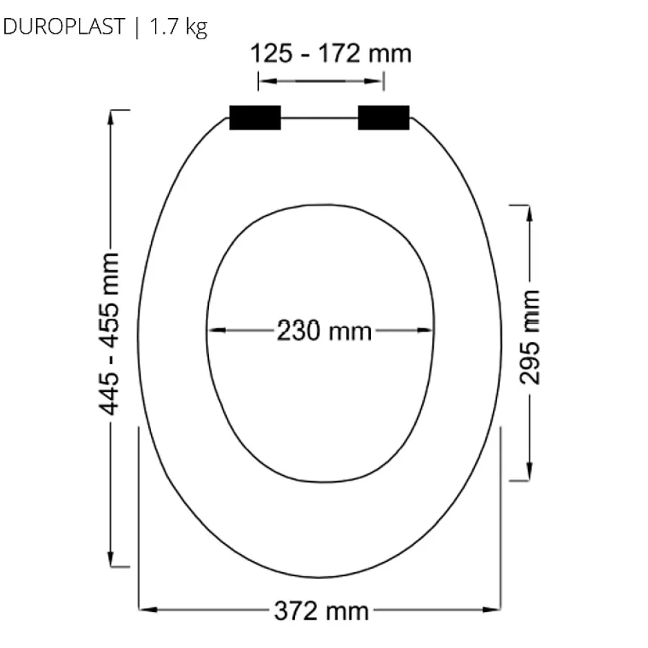 Spirella Abattant wc Thermo dur avec frein de chute NEELA Safran mat Charnières ABS Chromé