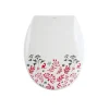 MSV Abattant wc Thermo Dur Motif Floral Charnières PS* Abattant Wc