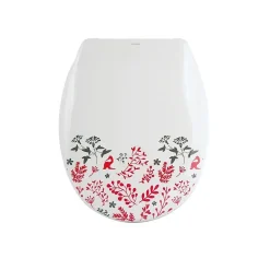 MSV Abattant wc Thermo Dur Motif Floral Charnières PS* Abattant Wc