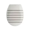 MSV Abattant wc Thermo Dur SEAUVILLE Gris Blanc Charnières PS* Abattant Wc