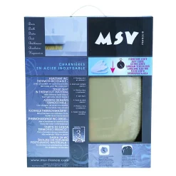 MSV Abattant wc Thermo Dur Taupe Charnières Inox