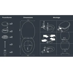 Guy Levasseur Abattant WC Thermodur 44x37x4cm* Abattant Wc