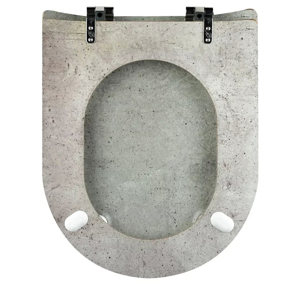 Olfa Abattant wood slim déclipsable - Effet béton armé (47.5x36.5 cm - Gris clair)