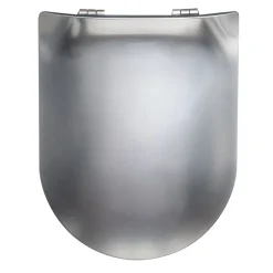 Olfa Abattant wood slim déclipsable - Effet métal précieux (48x36.5 cm - Argent)